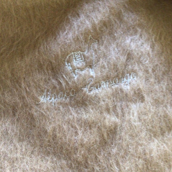 ALPACA CAMARGO TAN FRINGED LONG SCARF - Picture 9 of 10